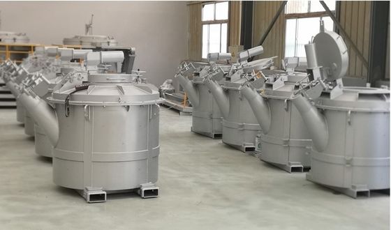 Industriële gesmolten aluminium-transferladders met een natuurlijke temperatuurdruppel van ≤ 15 °C/h en een capaciteit van 1000 kg