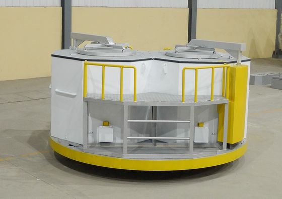 15T de rechthoekige Smeltende Oven +10% 2 schatte Aluminium Vloeibaar het Gieten Bedrag