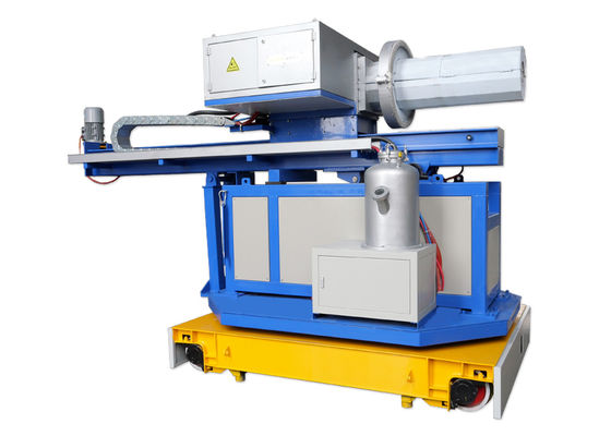 Machine voor het injecteren van zuivere stikstof- of argongas met een aluminiumvloeistoftemperatuur van 680-750 °C en een grafietrotorsnelheid van 0 400 r/min