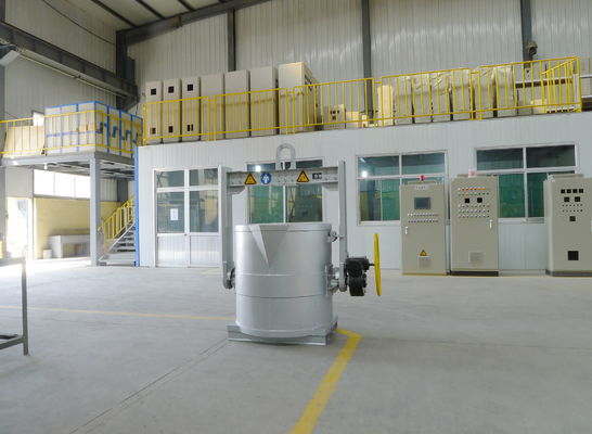 Driefasige vierde draad stroomtoevoer Aluminium ontgasmachine voor fijn raffinageflux deeltjesgrootte ≤5 mm