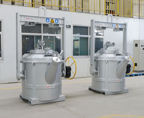 Opscheplepel Lip Versterkt Met Staal Gesmolten Aluminium Transfer Opscheplepels voor Soepele Overdracht van Gesmolten Aluminium Vloeistof