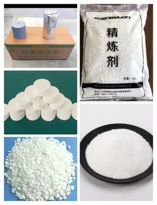 Aluminium van industriële kwaliteit raffinageflux voor een hoog ontgassingsefficiënt en waterstofverwijdering in gesmolten aluminium