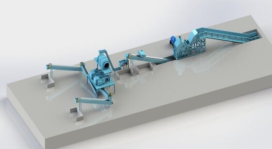 5 ton per uur afval aluminium recyclinglijn met 415V ± 10% stroomvoorziening en gecentraliseerd besturingssysteem