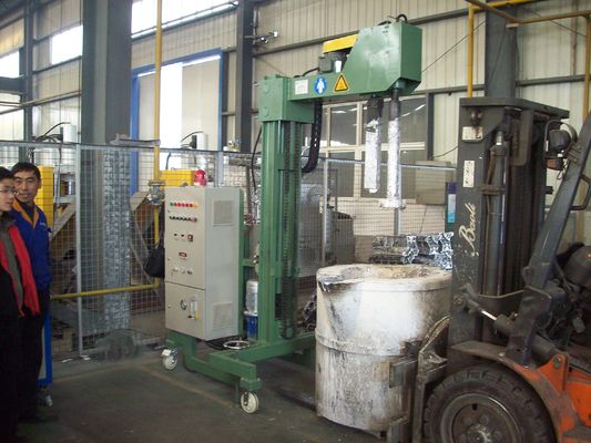 Verstelbare afgasmachine voor het raffineren van aluminium met een raffinagegasdruk van 0,1 tot 0,6 MPa en een deeltjesgrootte van mm ≤ 5
